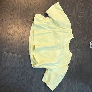 Yellow Zara cropped tee